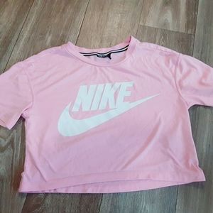 Pink Nike crop top